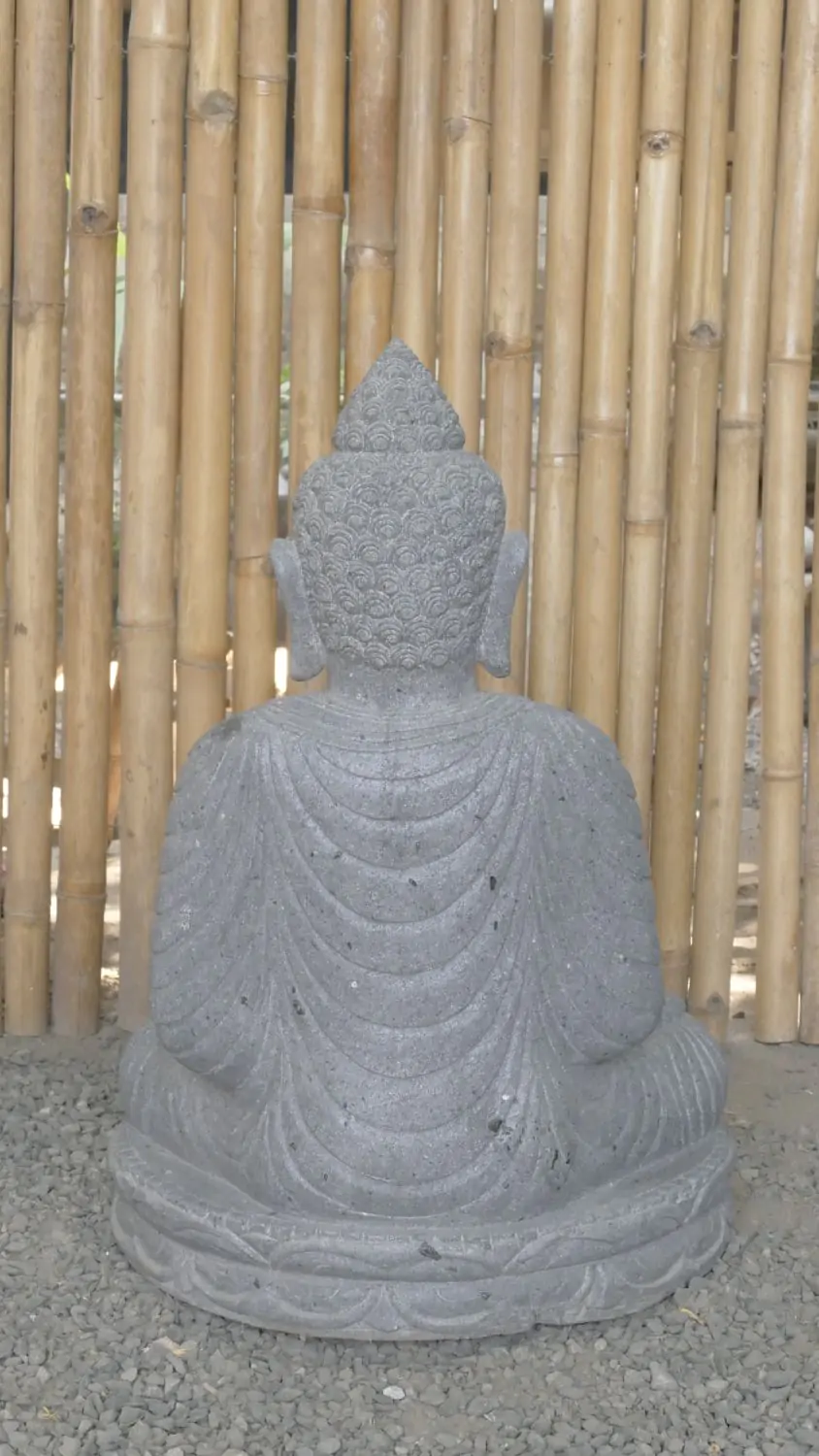  Product image 6 of the product “Seated Buddha made of Riverstone in Dhyana position - gesture of meditation, 63cm height, natural ”